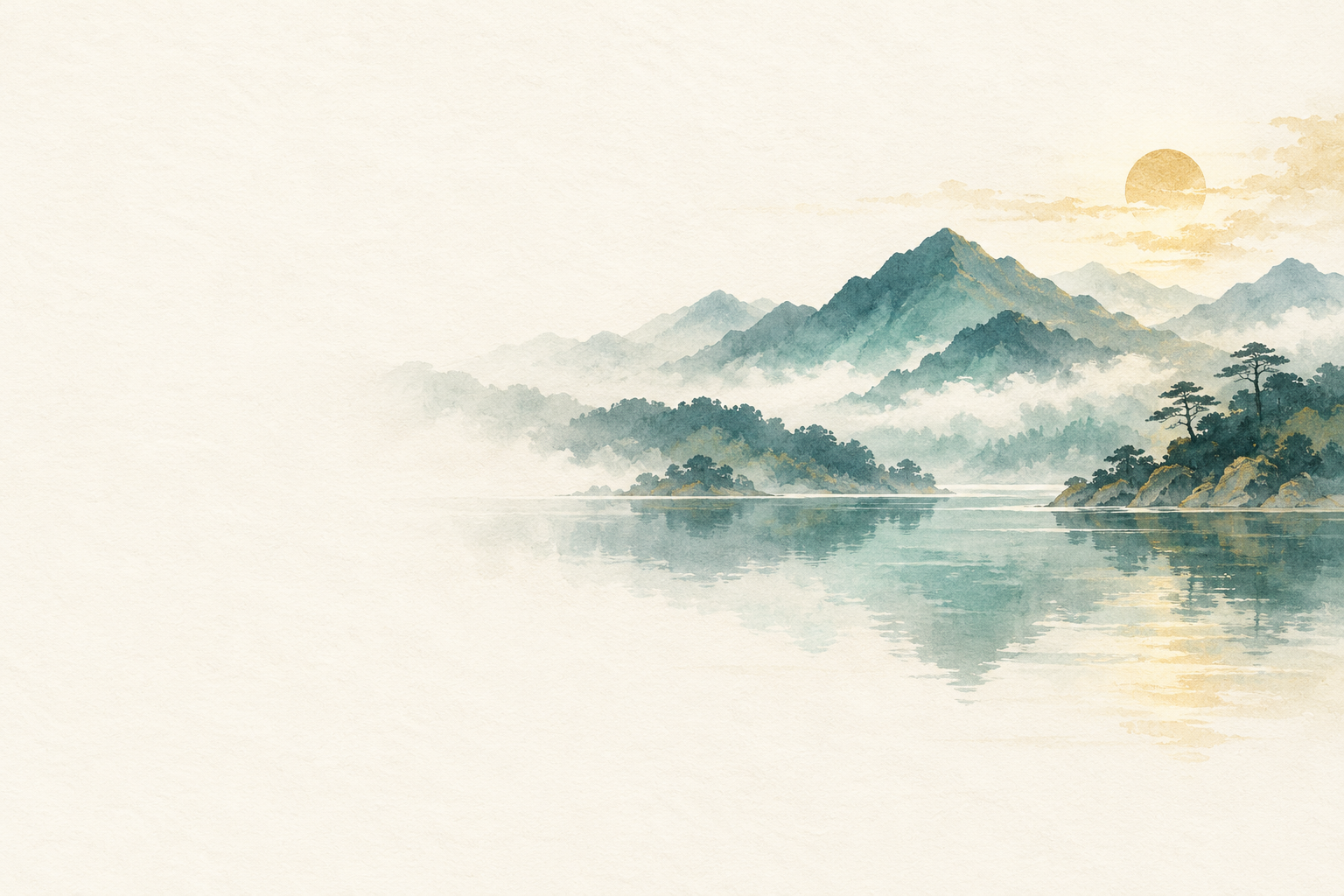 盈序山水主题插画